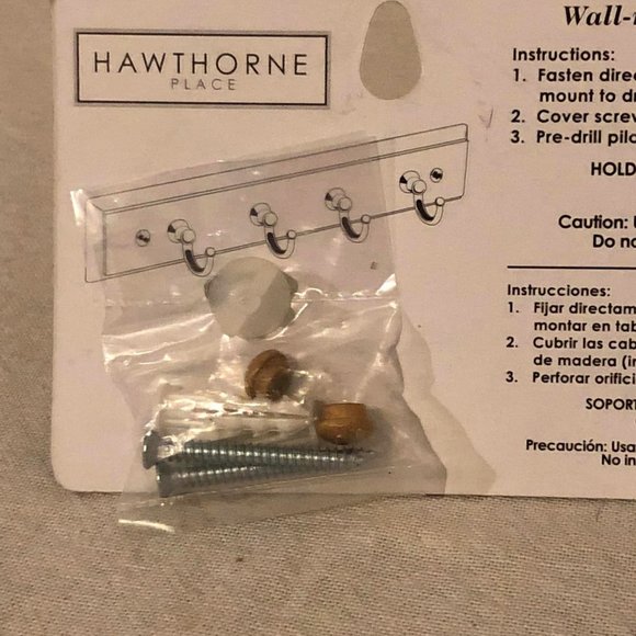 NIB Studio Decor Black Decorative 12" Ledge & NIP Hawthorne Key Rack W/ Screws - Picture 9 of 10